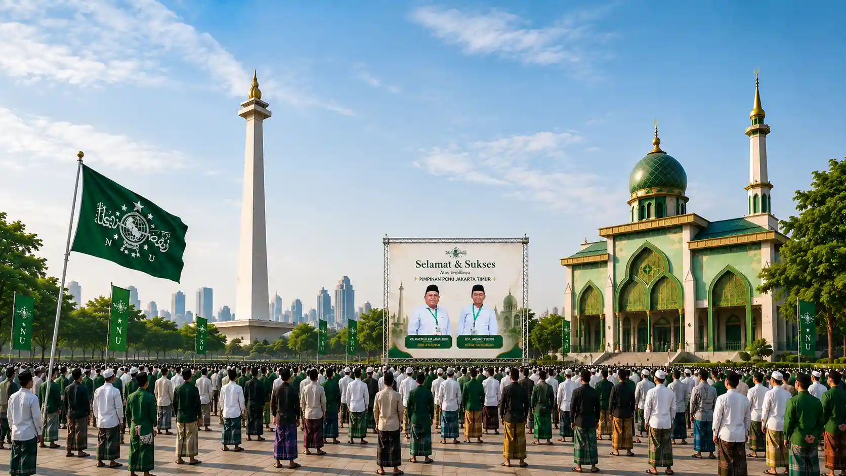 Kebersamaan pengurus dan warga PCNU Pengurus Cabang Kabupaten Kuningan